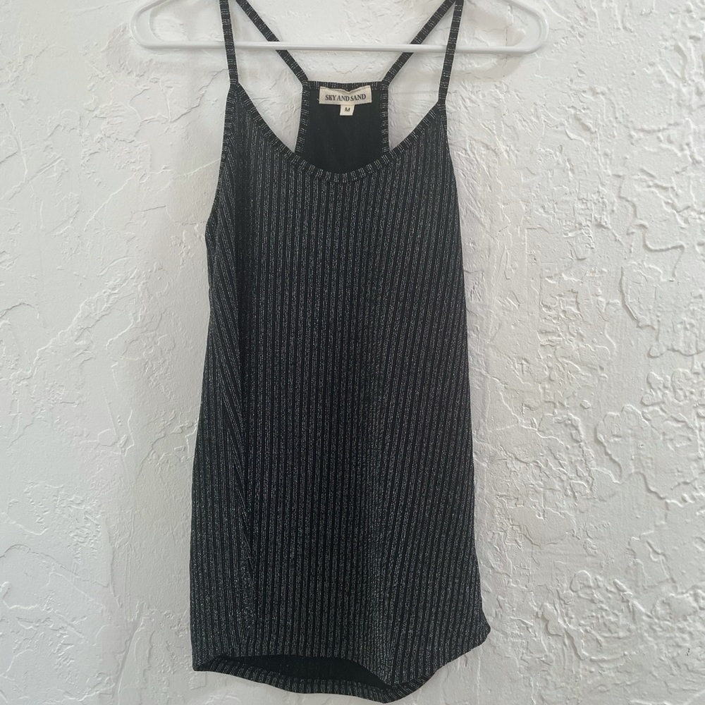 Sparkly high neck tank top